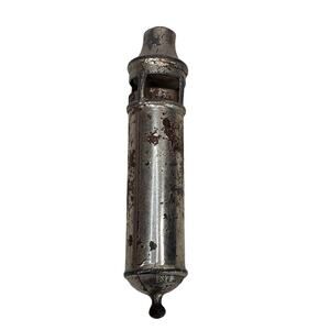 Metal Whistle Train Conductor, Ship, Police Made in Japan 4 3/4"